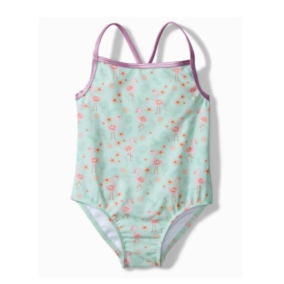 NWT Tommy Bahama Kids Swimsuit One-Piece Flamingo Baby Girls 24 Mos - Picture 1 of 10